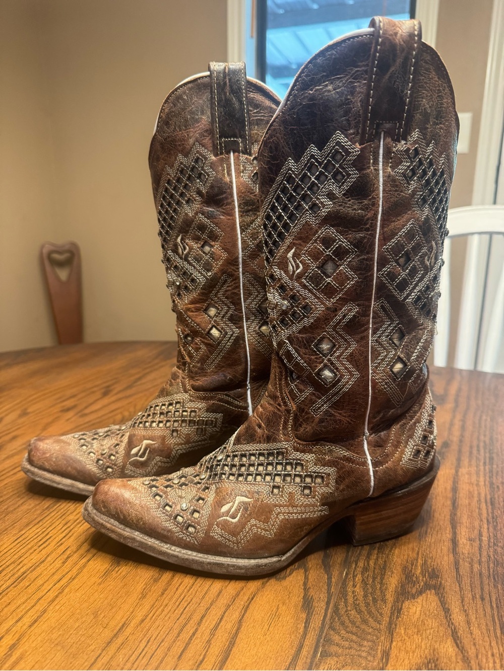 Seven Stars Cowgirl Boots Women’s 5.5Mex 23.5 Sparkly Rhinestone